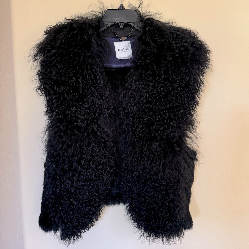 Mongolian LAMB AND RABBIT Fur Vest.